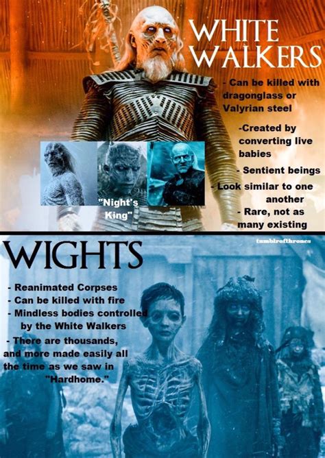 difference between white walker and wight|[S5] A small guide to the difference between Wights .